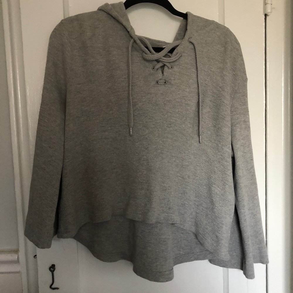 Chiq Gray Flowing Thermal with Hood.